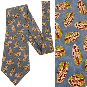 Vintage 80s Burberrys of London Silk Necktie Slate Gold Maroon Print Burberry